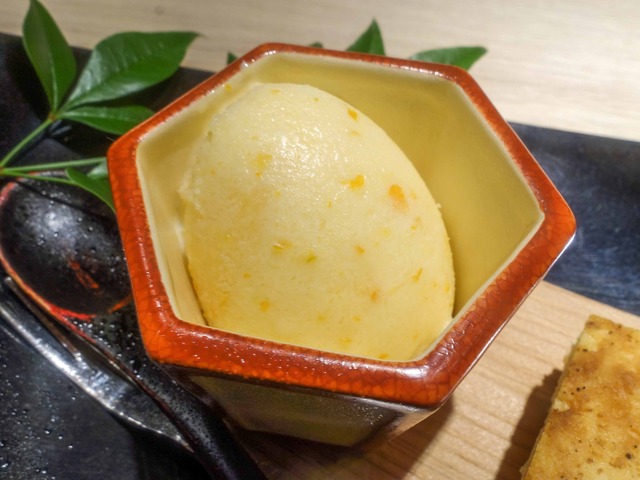 甘味(金柑のアイス,酒粕のチーズケーキ) 3_edit