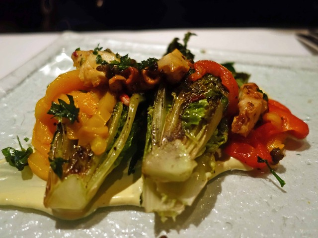 Baby “Gem” Romaine Salad, Peppers, Octopus and Capers 3_edit