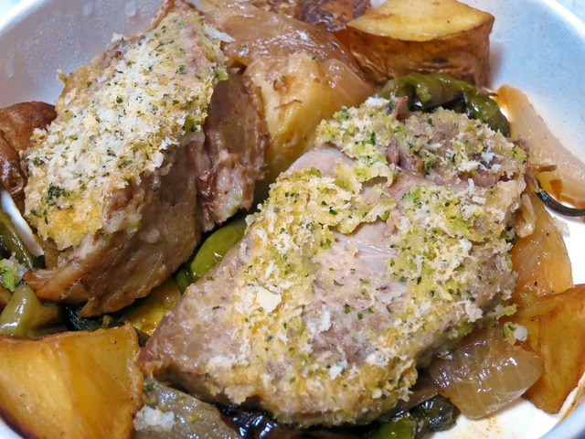 ハーブ三元豚のコンフィ 香草パン粉焼き 2_edit