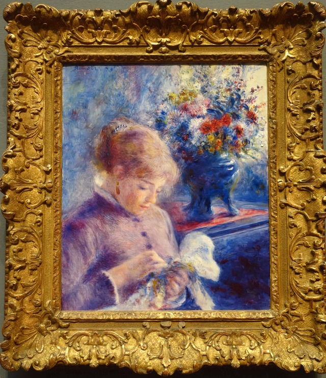 ルノワール 『Young Woman Sewing』 2_edit