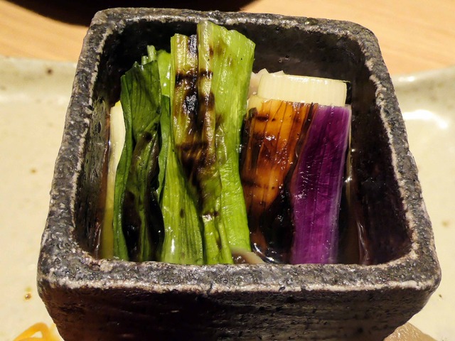 おばんざい(焼きネギと原木椎茸のお浸し)_edit
