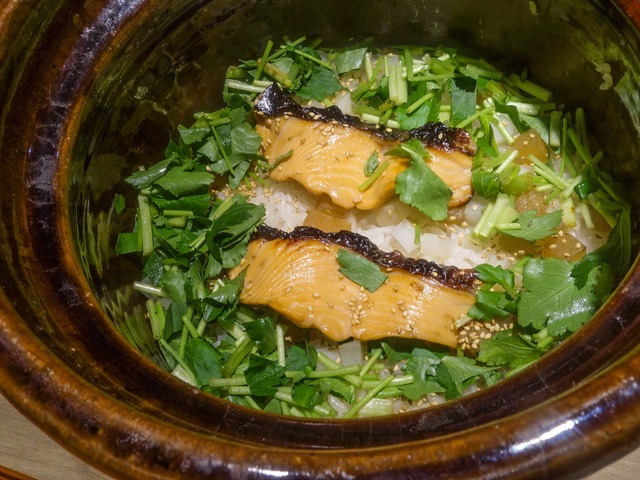 サクラマスと大根,ウドの炊き込みご飯 1_edit