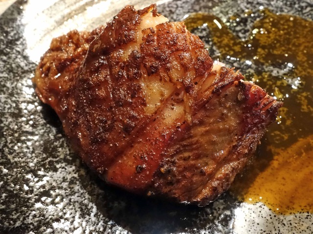 仔羊背肉の瞬間燻製,そのジュのソース 2_edit