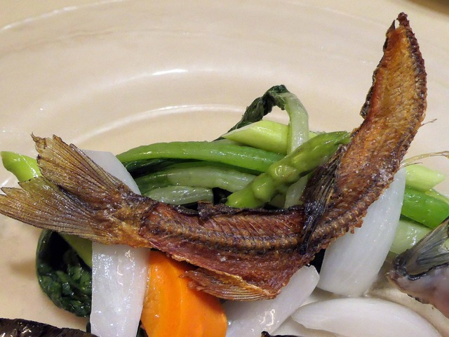 四万十川産天然鮎と季節野菜のサラダ仕立て 5_edit