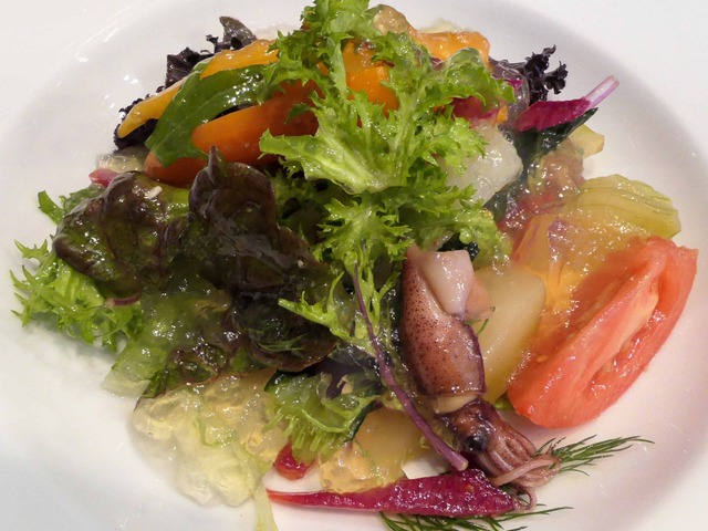 ホタルイカ,フレッシュチーズ,オーガニック野菜のサラダ 3_edit