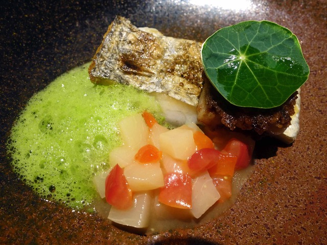 太刀魚のポワレと豚足のガレット 2_edit