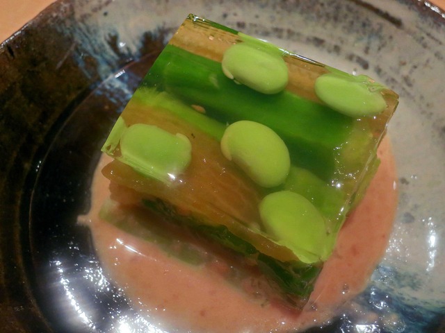 夏野菜のゼリー寄せ,ゴマクリーム 2_edit