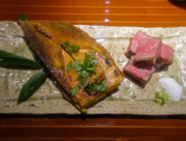 焼きタケノコ,熊本あか牛 1_edit