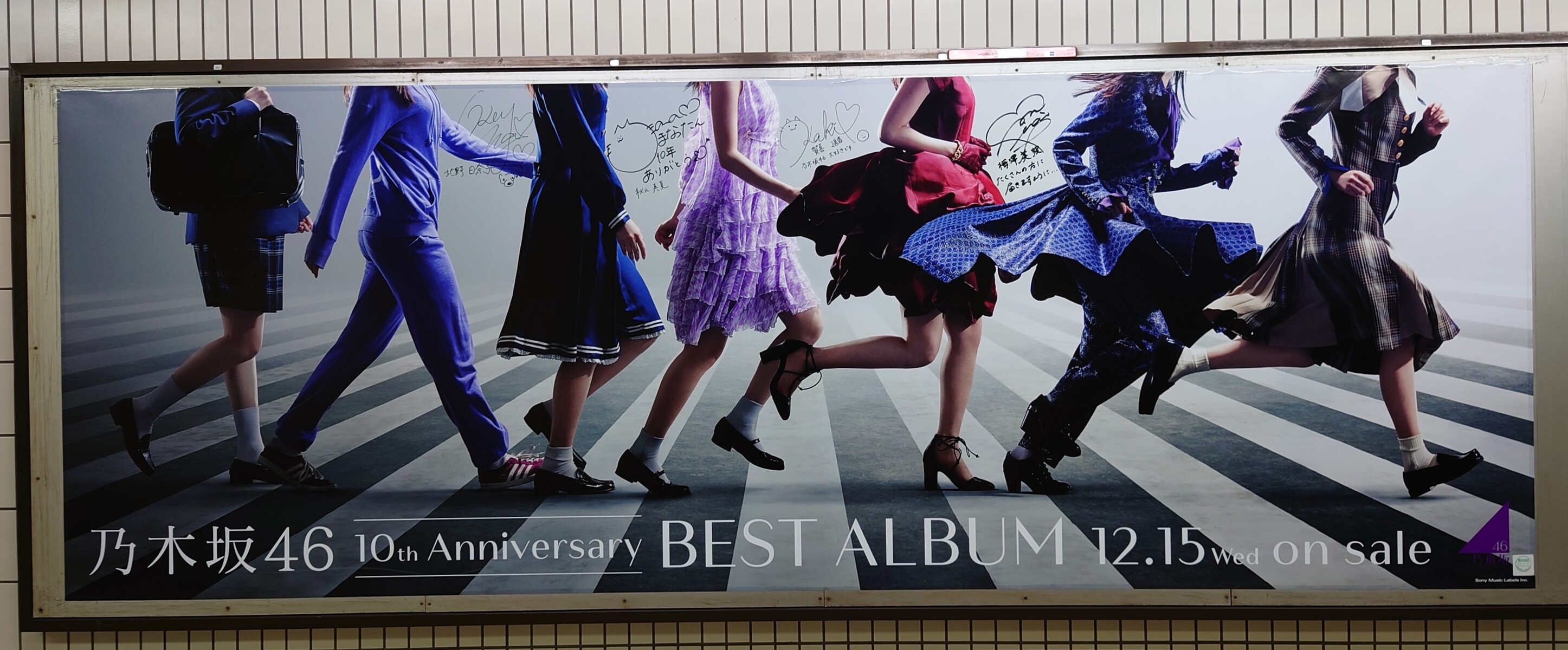 乃木坂46 10周年ベストアルバム Time flies 直筆サイン入りポスター