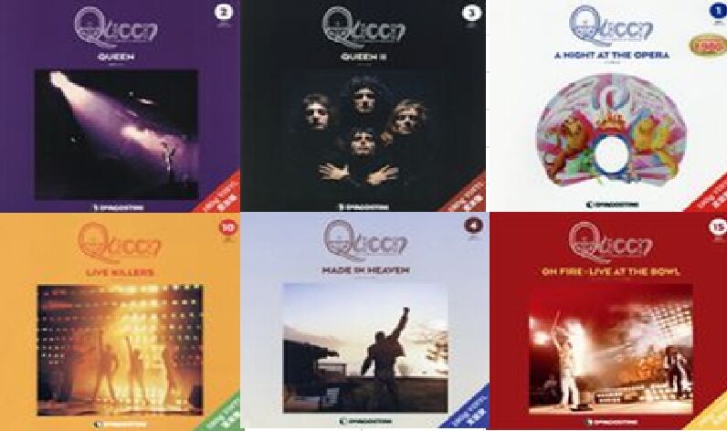 Queen LPレコード 4枚セット　デアゴスティーニ 中古】6/4(木)<<ROCK>> ～デアゴスティーニ「クイーン・LPレコード