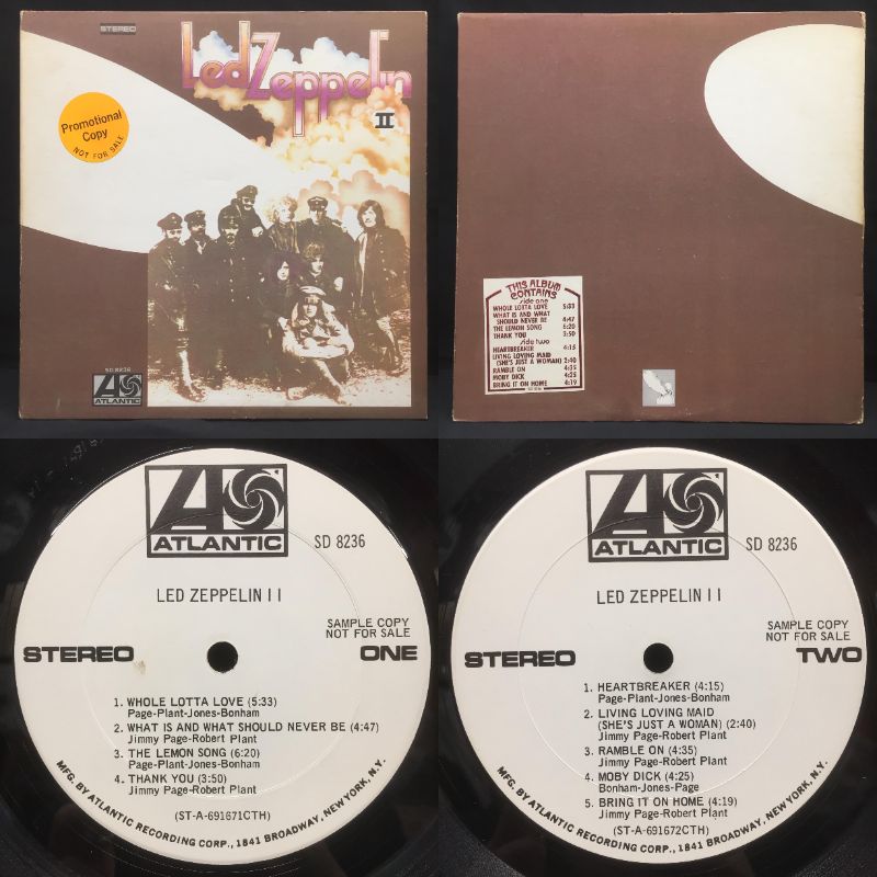 廃盤】2/8(水) Top Rare!!!!『LED ZEPPELIN Ⅱ』最難関US PROMO COPY