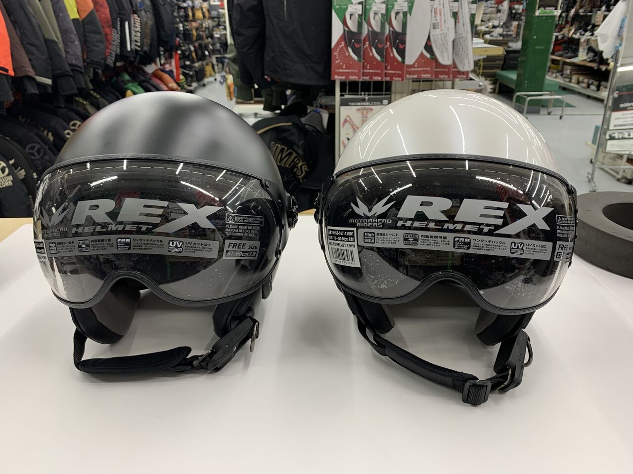 REX-SV ジェットヘルメット サイズ57〜60cmです REX‼シールド