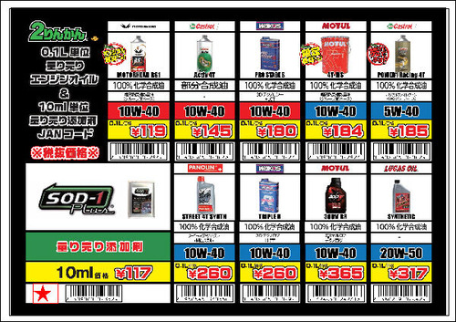 量り売りレジ用コード表★_L