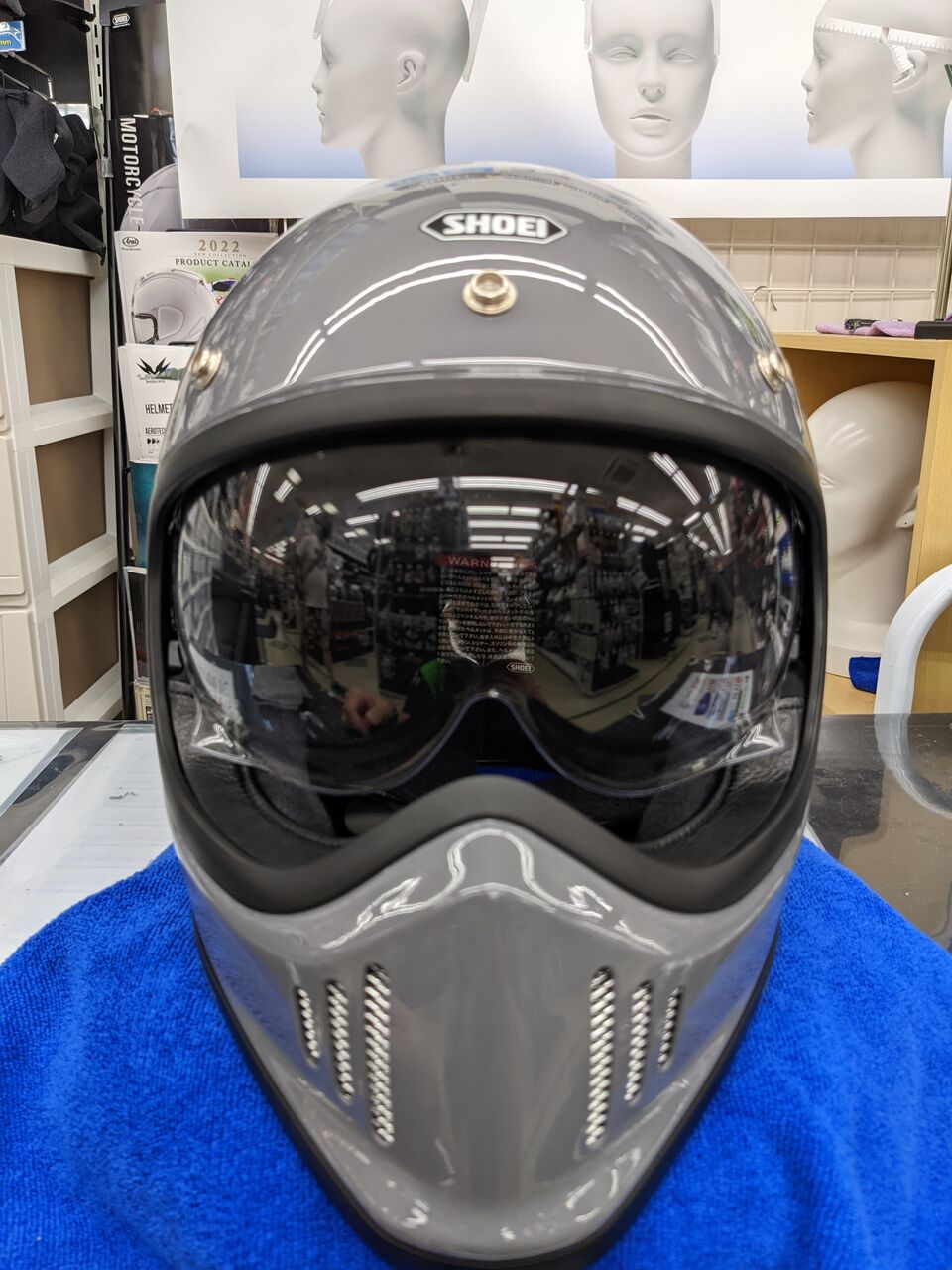 EX-ZERO SHOEIバイク ヘルメットL美品 グレー オフロード セット EX-ZERO | FULL-FACE HELMET｜ヘルメット SHOEI