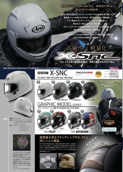金沢2りんかん】‼新着情報‼Arai X-SNC 発表‼ : 2りんかんブログ