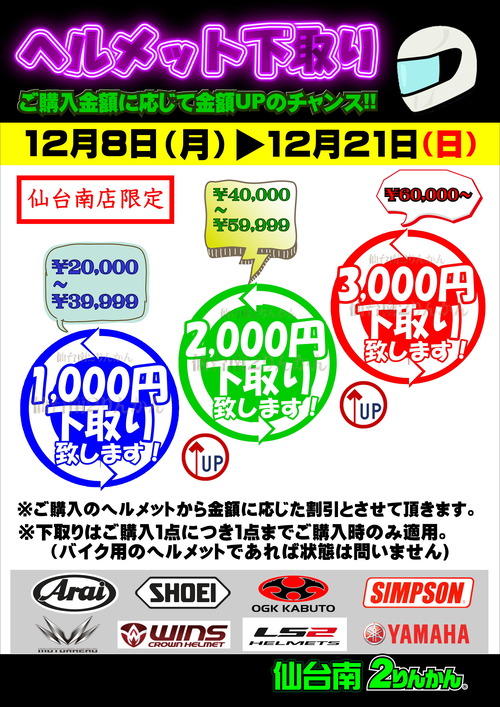 ヘルメット下取り コピー対策版