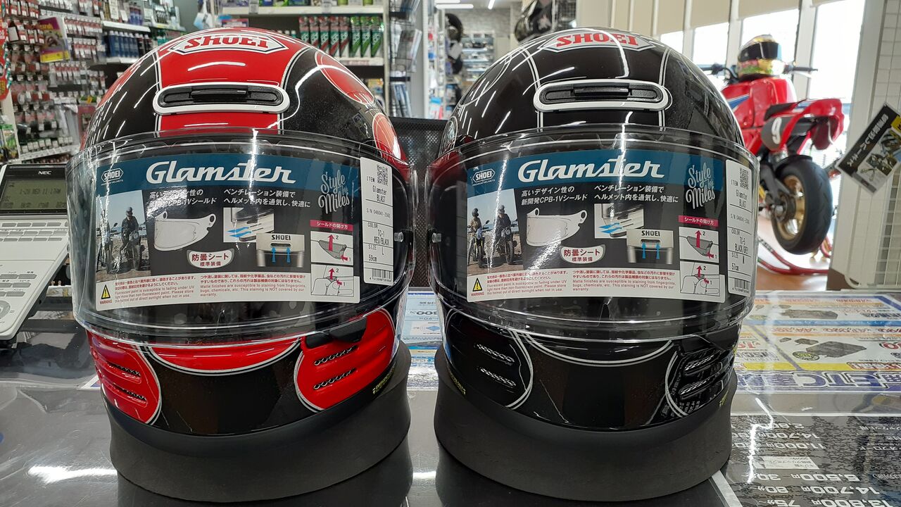 陸美　SHOEI Glamster BLAST TC-2 ヘルメット　美品 Glamster BLAST(グラムスター ブラスト) TC-2 BLUE/BLACK フルフェイス
