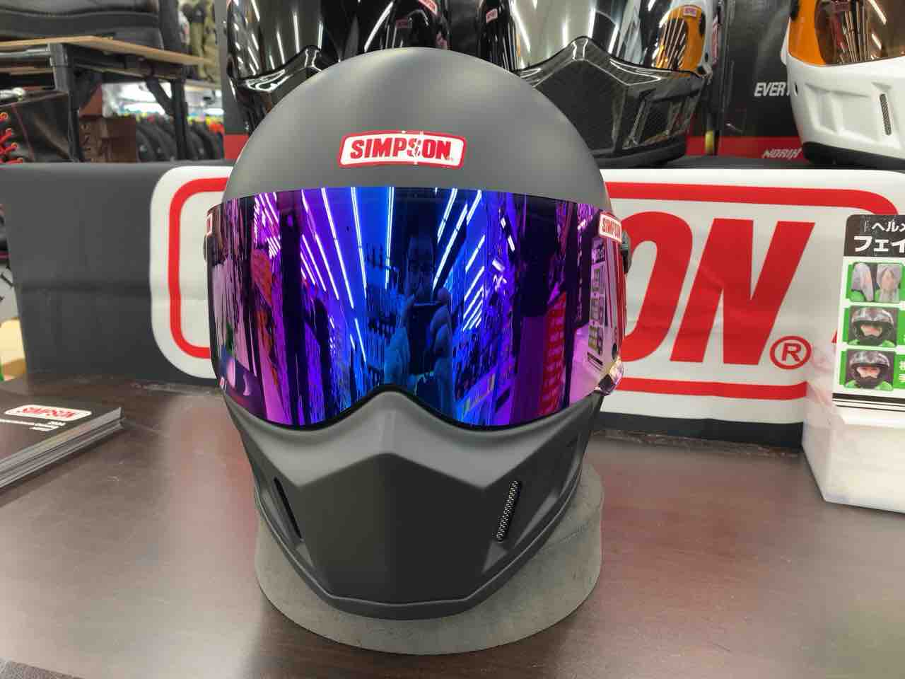 中古品】SIMPSON SB13 ガンメタ 59cm シールド2種類付き