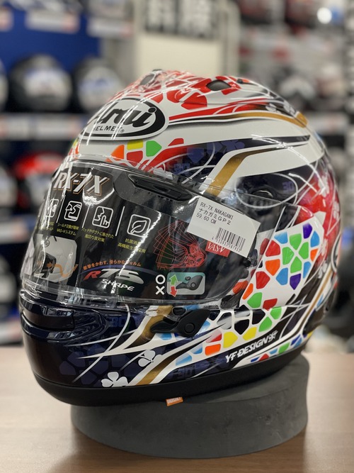 Arai RX-7X NAKAGAMI GP2 Lサイズ 59.60 CM Size：LG】Arai Full face helmet RX-7X NAKAGAMI GP2 Japan