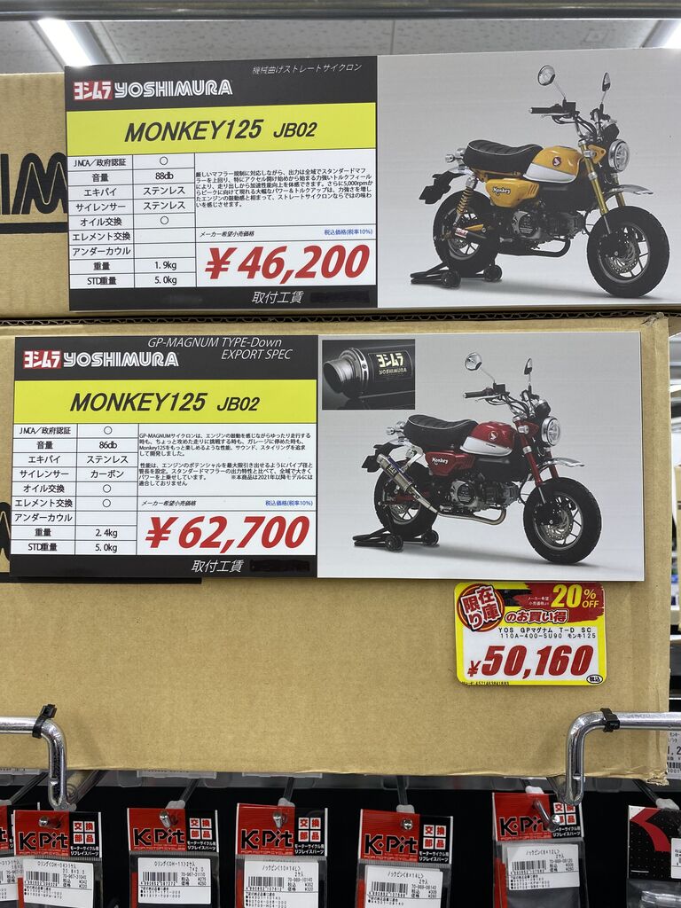 モンキー用 ヨシムラマフラー GPマグナム