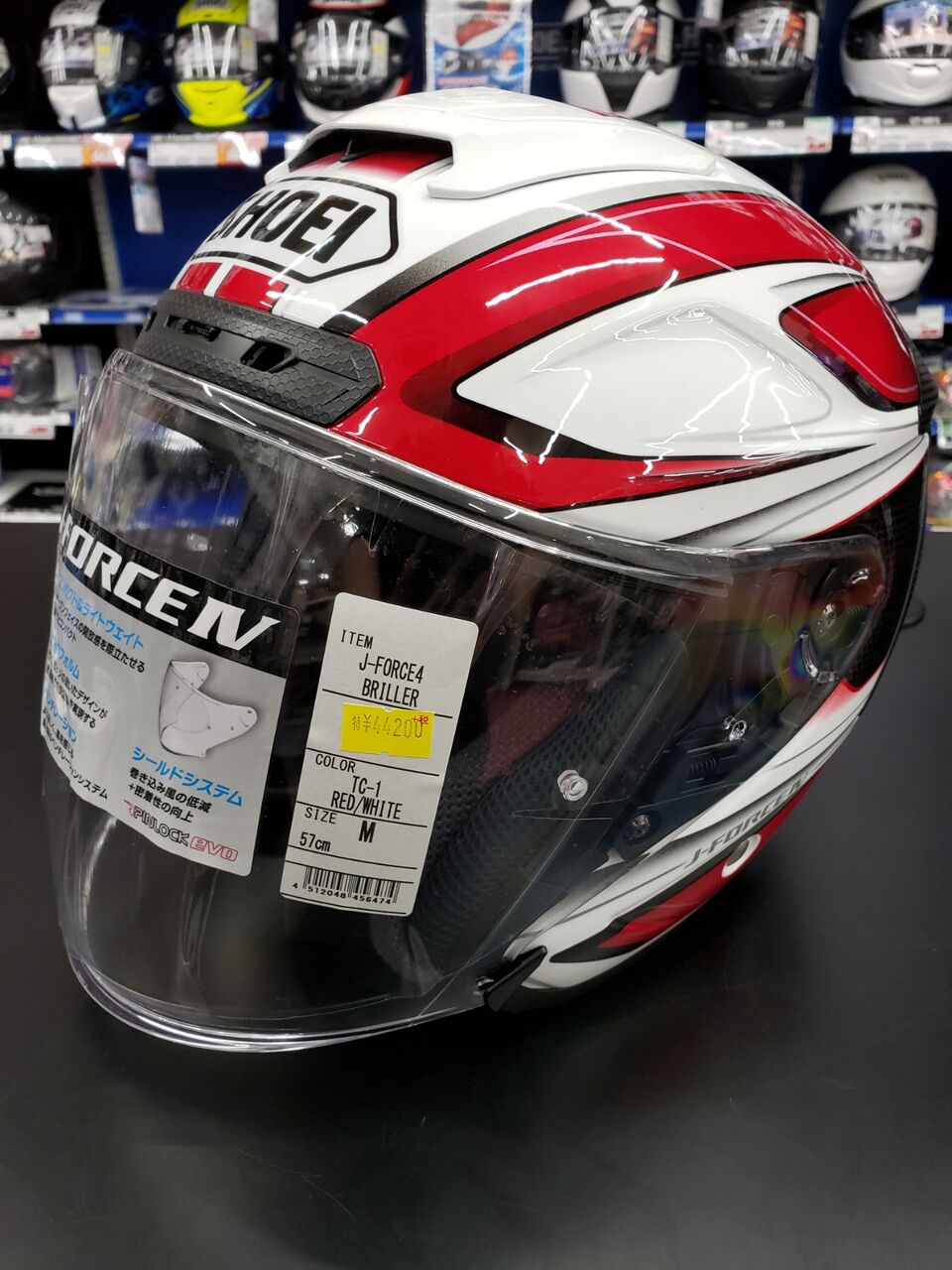 SHOEI J-Force4 BRILLER TC-1 (RED/WHITE)