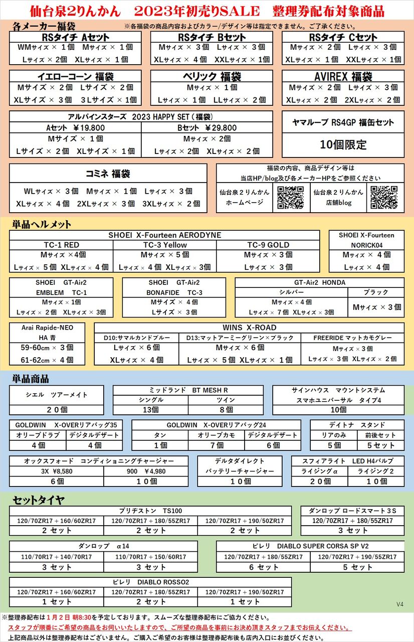 清春 バッグ+チラシ2 2023年 新春初売】数量限定商品 整理券配布数のご案内 : 2りんかんブログ