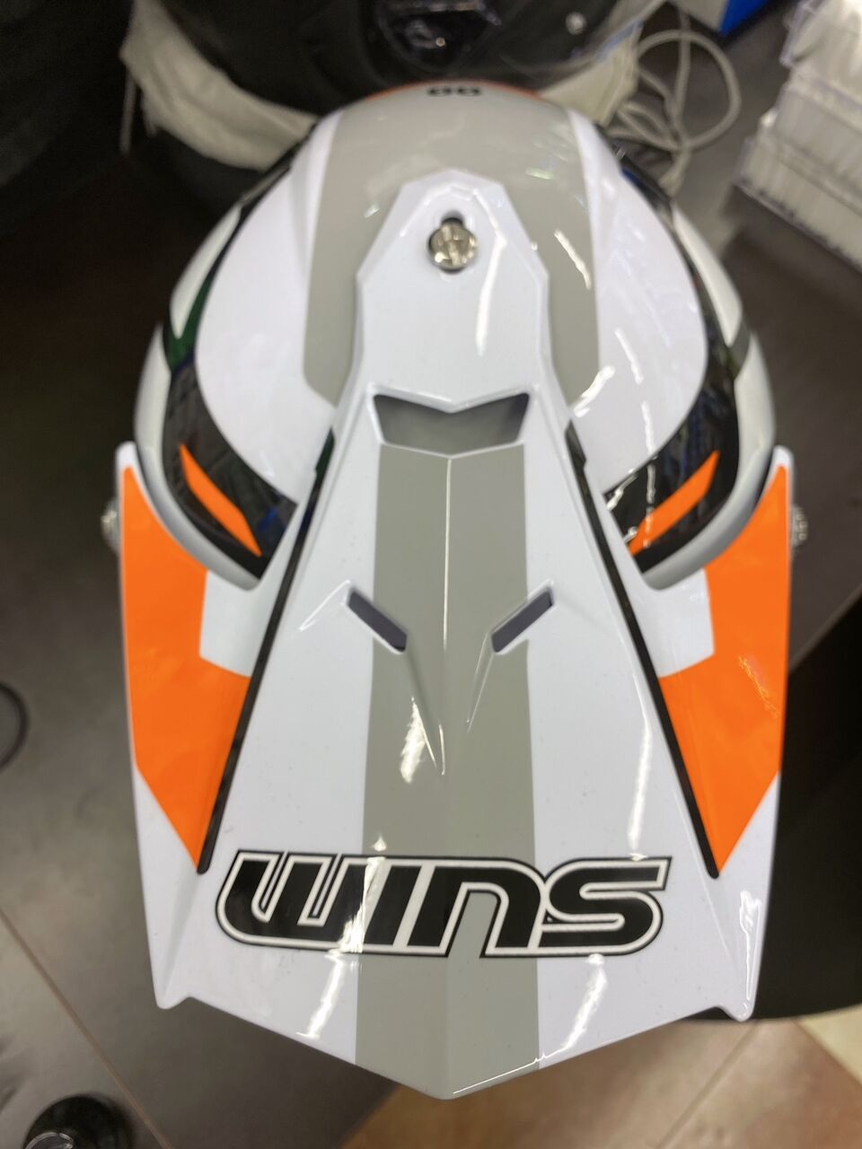 WINS X-ROAD エヴァンゲリオン　ホワイト/オレンジ　XL 新品 WINS のハイブリッドヘルメットに数量限定「エヴァンゲリオン