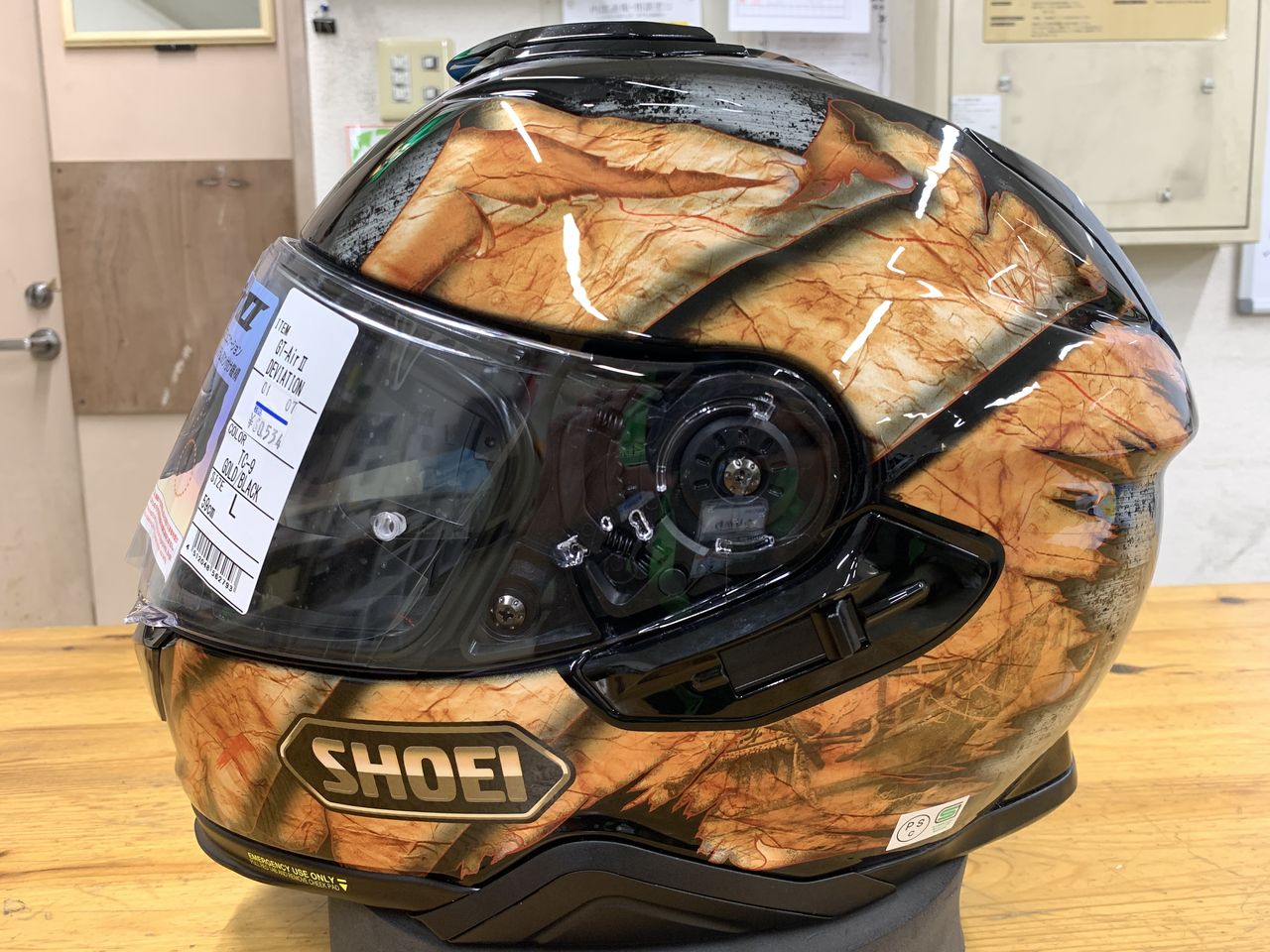 美品 【SHOEI 】GT-AirII DEVIATION ヘルメット　M 世界地図を頭に！SHOEI GT-AirⅡに新柄「DEVIATION」が登場