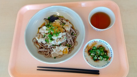 ナスと豚しゃぶおろしそば