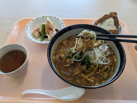 カレー南蛮そば+かにカマ天