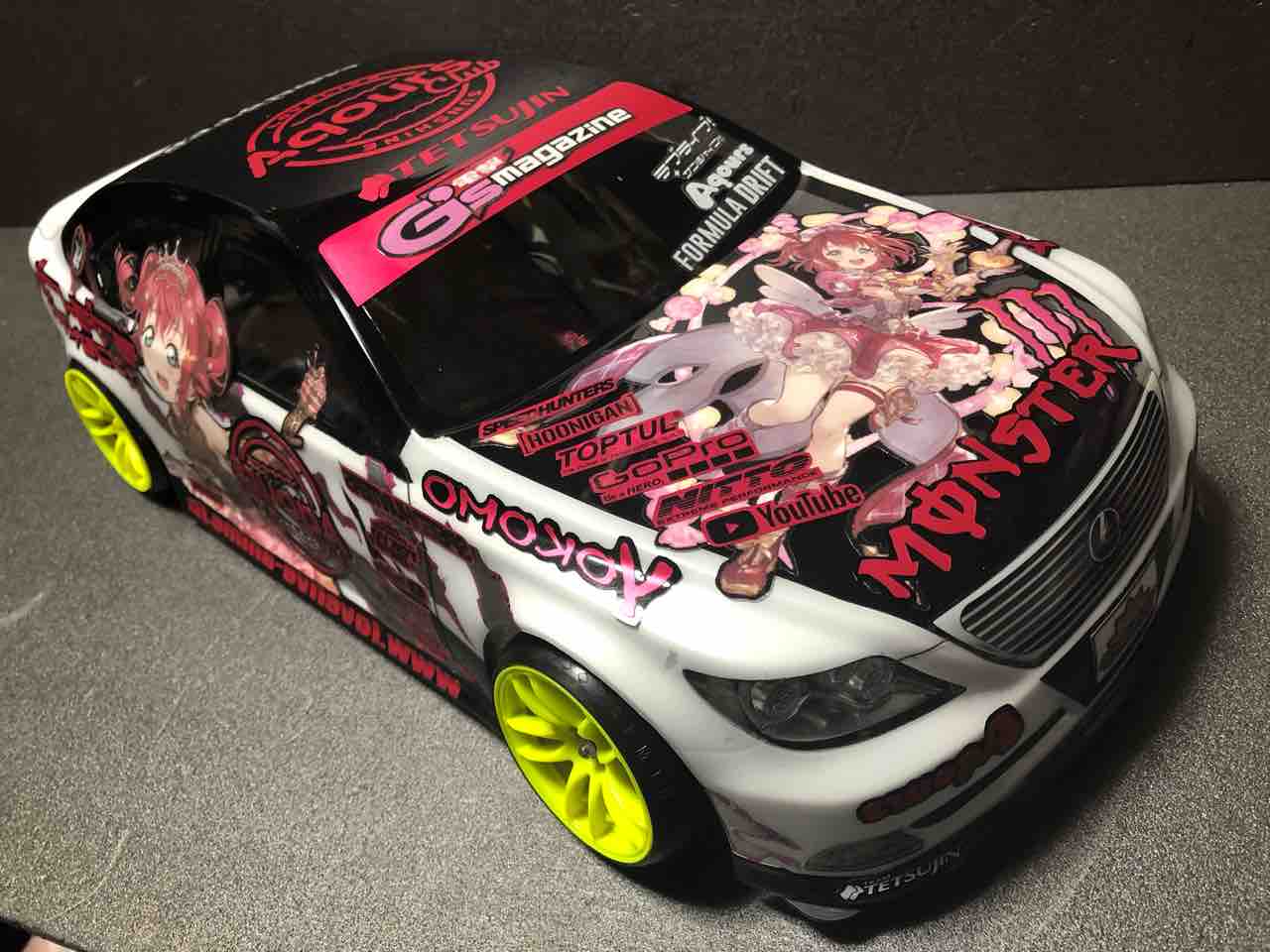 痛車 RCボディラブライブ!サンシャイン‼︎ 黒澤ルビィ 仕様レクサス