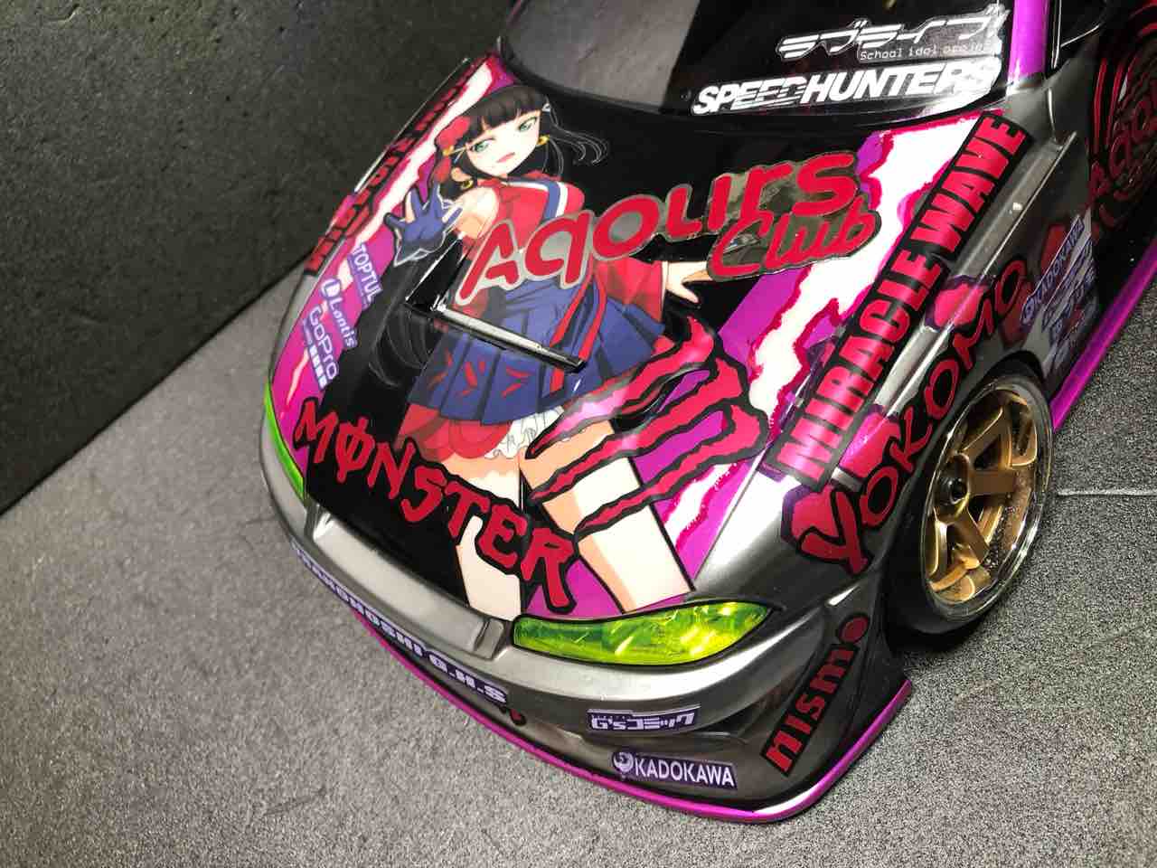 痛車 RCボディラブライブ!サンシャイン！！ 黒澤ダイヤ仕様 ヨコモGP