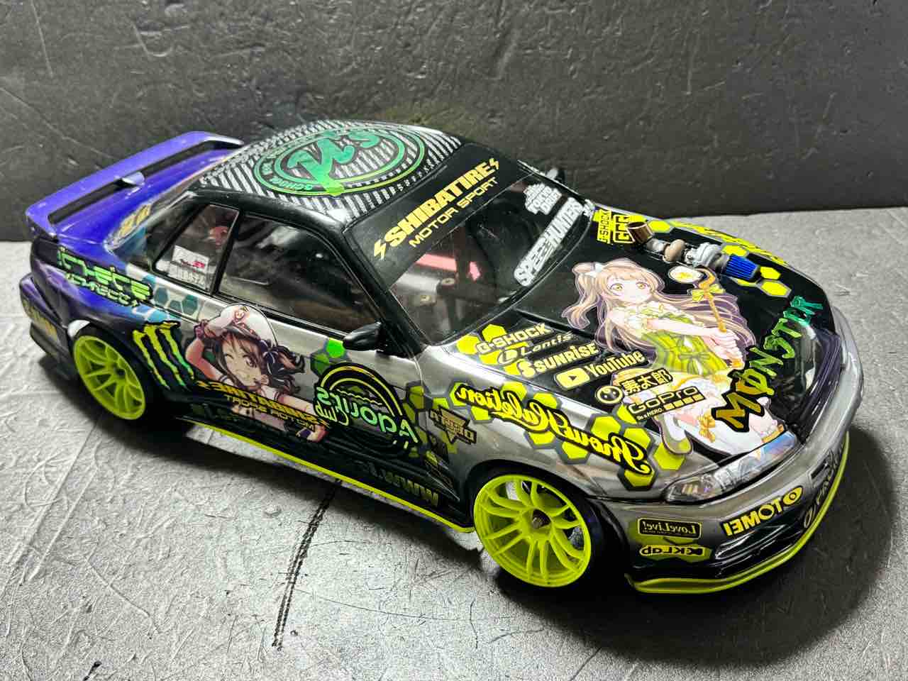 Nissan Skyline GT-R R32 塗装済み ボディ シバタ 痛車 RCボディ ラブライブ！シリーズ 仕様 SHIBATA R32 GT-R