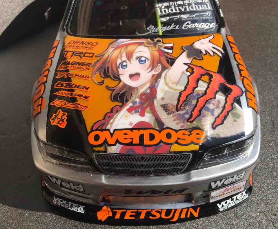 痛車 RCボディ ラブライブ!高坂穂乃果 仕様 overdose 痛車 RCボディ ラブライブ!高坂穂乃果 仕様 overdose