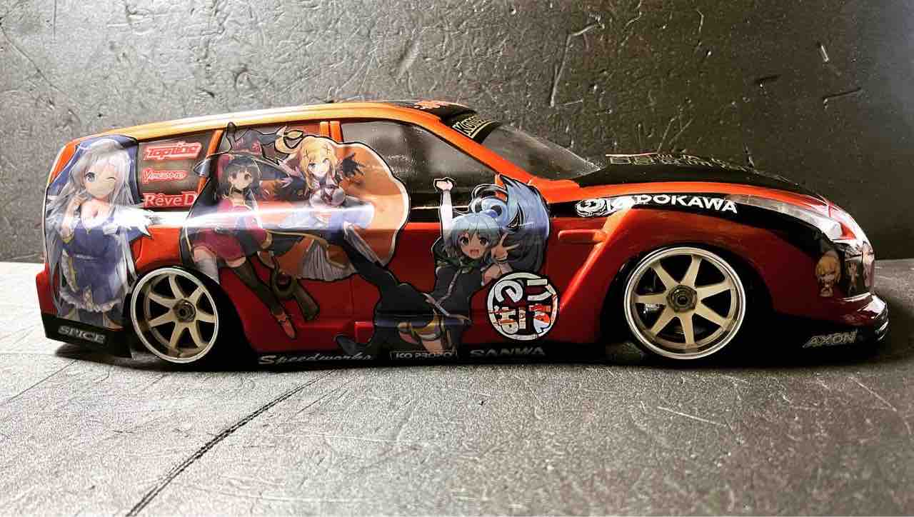 痛車 RCボディ この素晴らしい世界に祝福を! 仕様 PANDORA STAGE-R2