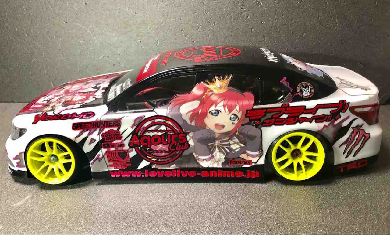 痛車 Rcボディラブライブ サンシャイン 黒澤ルビィ 仕様レクサスls460 痛車rc製作所 Badlegfactory 痛車 Rcボディラブライブ サンシャイン 黒澤ルビィ 仕様レクサスls460 痛車rc製作所 Badlegfactory