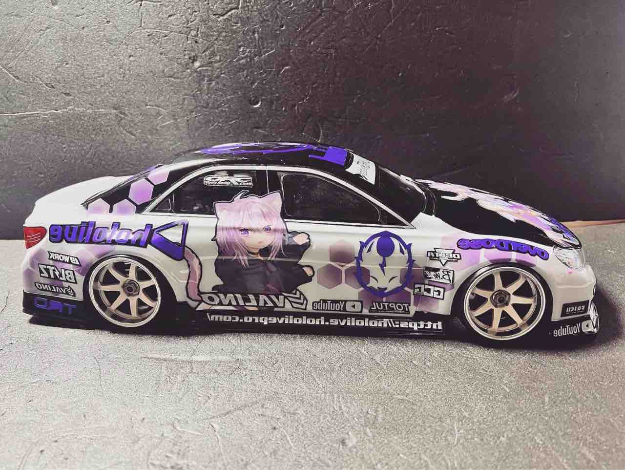 痛車 RCボディ VTuber 猫又おかゆ 仕様 overdose MARK X : 痛車RC