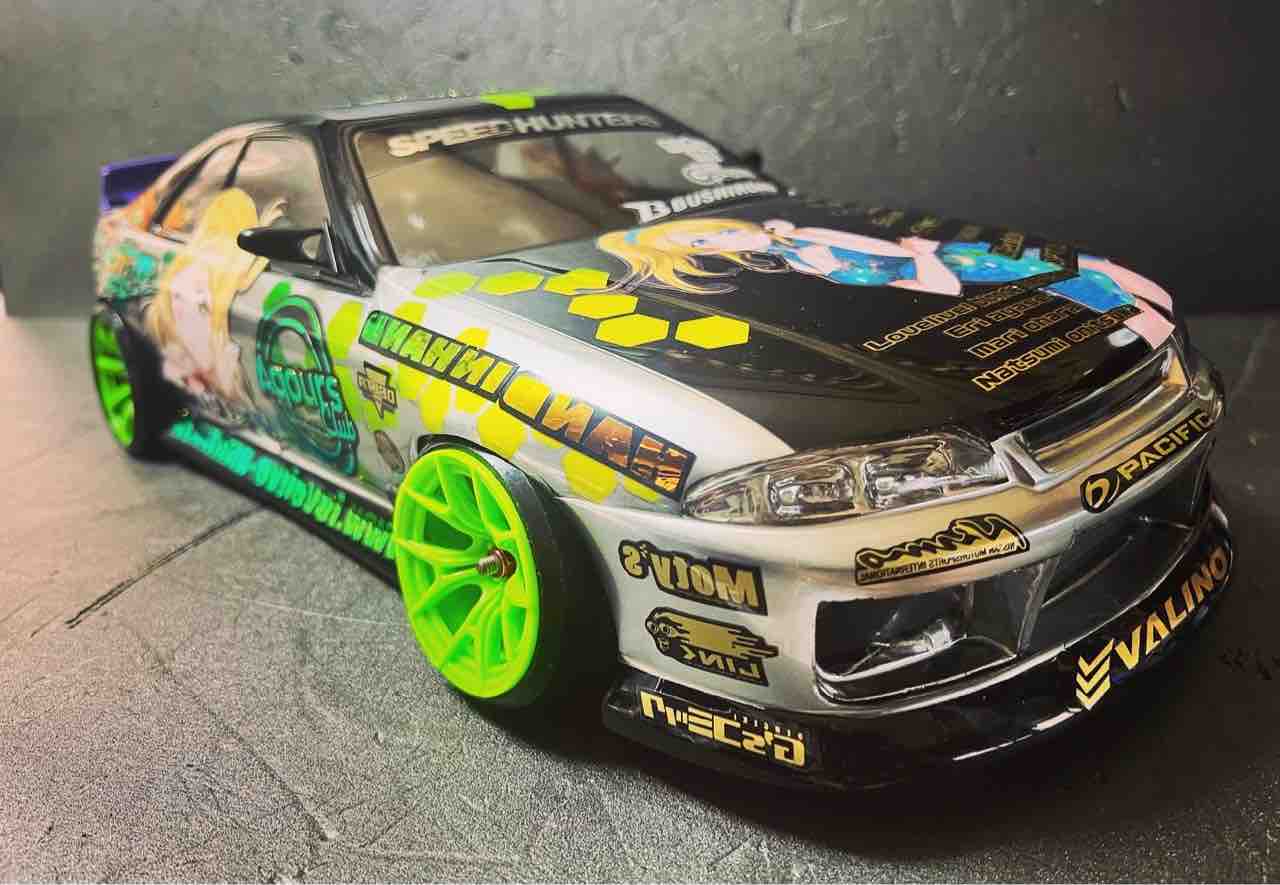 D-Like製　S15ボディ　ドリフト　痛車　lexus.himuro ラジコン 痛車 ボディ ラブライブ！南ことり仕様 D- LIKE S15 シルビア