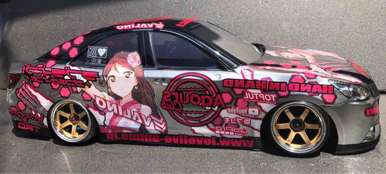 痛車 Rcボディラブライブ サンシャイン 桜内梨子 仕様 クラウンアスリート 痛車rc製作所 Badlegfactory 痛車 Rcボディラブライブ サンシャイン 桜内梨子 仕様 クラウンアスリート 痛車rc製作所 Badlegfactory
