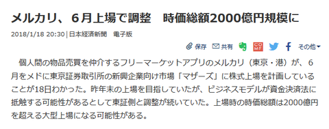 日本経済新聞のメルカリ上場観測記事を巡りインサイダー疑惑、メルカリ大株主のユナイテッドが不自然な急騰