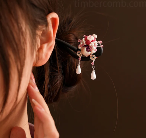 黒檀木のかんざし1