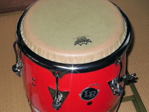 LP　コンガ　リム 日記】LPコンガ(パタートモデル)のヘッドをREMOニュースキンに交換