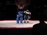 エキシビジョンで紙ヨッシーの「R Blue」を蹴りで破った飛騨神岡高校3年チーム。ニュートリノXと戦いました。長井の試合を見て、戦いたかった相手です。卒業も近くなってきたたね、握手でお別れ三月も出てきて欲しい。
