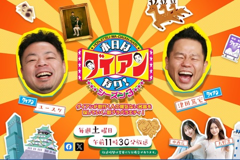 本日はダイアンなり
