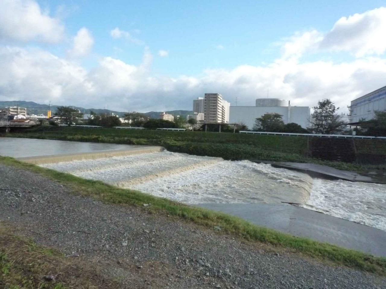 台風21号 深夜の避難勧告で避難はしたのか 翌朝の芥川 淀川は大変な水量になってた 高槻network新聞 台風21号 深夜の避難勧告で避難はしたのか 翌朝の芥川 淀川は大変な水量になってた 高槻network新聞