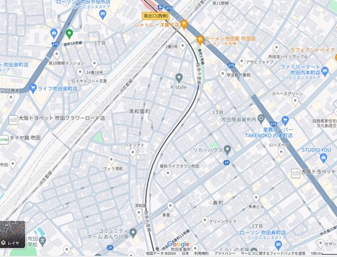 JR京都線吹田付近