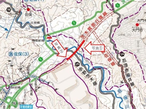 写真①　橋梁下部（橋脚） 場所