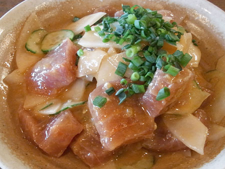 渡嘉敷島 刺身の酢味噌和え その2 他 全国イイ味ハマル味