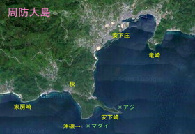 安下崎衛星写真