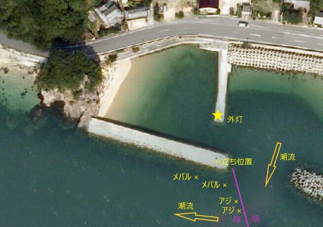 Love Fishing Catch Eat 19年 7月5日 周防大島 立岩の波止場 アジング O